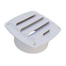 Vent louvred 125 x 125 mm tubed White plastic