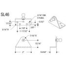Bracket SL3H SS 10mm reverse ball pem & 5 holes