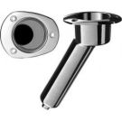 Rod cup holder SS316 oval top 30 deg. rod Drain 3/8