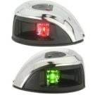 Light navigation oval 2NM LED SS red/green vertical mount pair for 20m boat