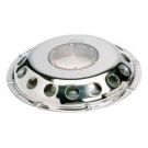 Ventilator Deck UFOTR SS316 with translucent top & plastic grill Dia. 72 mm cut-out