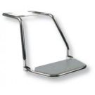 Footrest support mount SS polished tip-up panel