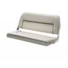 Seat bench FIRST CLASS DCHFSW foldable back & white with blue seam