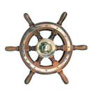 Steering Wheel type 01 Dia. 350 mm Brass fitting 6 Spoke teak wheel & rim