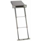 Ladder telescopic 3 steps under platform mount 875 mm L (extended) 254 mm W