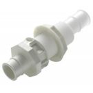 Bulkhead connector BULKH19 Dia 19mm hose & 28mm bulkhead thickness delrin