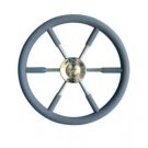 Steering Wheel type 12 Dia. 700 mm Grey SS fitting & 6 spokes PU foam rim
