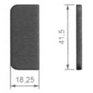 Hinge cap 41x18 mm SS316 electro polished
