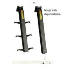 Ladder semi-automatic 3 steps transom mount Eez-In Black powder coated Aluminium