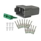 Repair pack DT12 cavity receptacle includes 1 x 12 way receptacle, 1 x 12 way wedge lock & 14 x pins & 6 x cavity plug