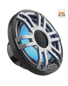 HMX 8" Sports RGB Marine Coaxial Speakers &ndash; Gray &ndash; 100W RMS &ndash; 4&Omega; (Pair)