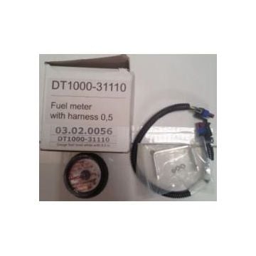 Gauge Fuel Level White 52mm with 0.5m Harness (Sensor Excluded)