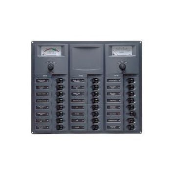 Panel 906-DCSM 12V 32 breaker Horizontal mount with digital meter