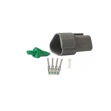Repair pack DT 3 cavity receptacle includes 1 x 3 way receptacle, 1 x 3 way wedge lock & 4 x pins & 1 x cavity plug