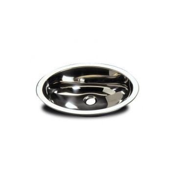 Sink SS 51 x 39 x 15cm (L x B x D) Oval Mirror Polish