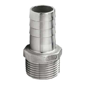 Hose connector M SS316 3/4"x20mm