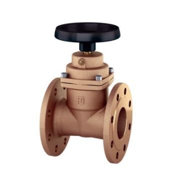 Valve Non stick DN80 PN16 Bronze flange full flow Art.2275 with thermoplastic handwheel
