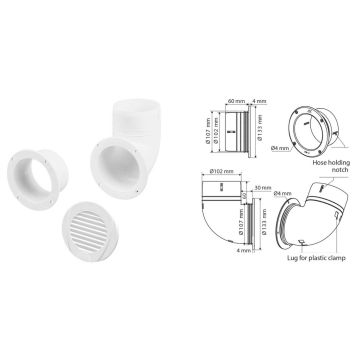 Elbow Connector For 102Mm Ventshaft