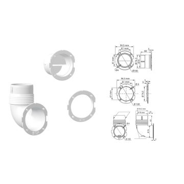 Adaptor Elbow 3" For Vent Shaftpack Of 5Pcs
