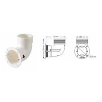 Elbow Connector 80Mm W/ Rising Edgefor Ez-Air