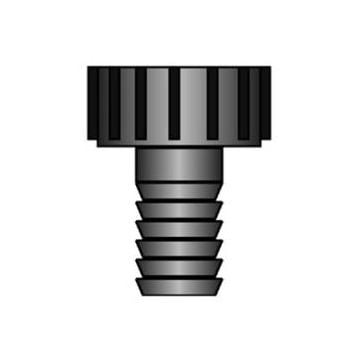 Hose tail 1-1/4"F x 25 mm Black Plastic