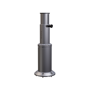Pedestal SHOXS X8 grey aluminum 8" with height adjust without fore/ aft adjust, no swivel & no footrest
