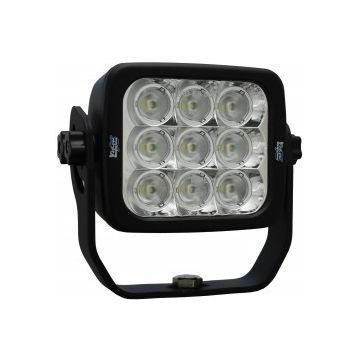 Light Flood Square 9x5W Black wide Beam LED 9-32V 105 deg. Adjustable Trunnion Bracket Mount