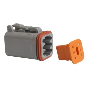 Kit plug for DTM 6 cavity Deutsch connector for 20-24 AWG wire (single pc)