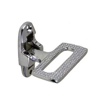 Footrest foldable 4-1/8" x 2-1/4" chrome plated manganese Bronze