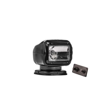 Searchlight halogen GT 12V black 65W 5.5A permanent mount hard wired dash mount remote