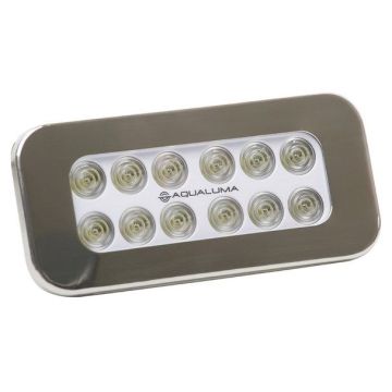 Spreader Light LED SL12 Flush Mount 12/24V 12-LED 2000lm 8000K White Stainless Steel Bezel