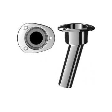 Rod cup holder SS316 oval top 15 deg. No Drain rod
