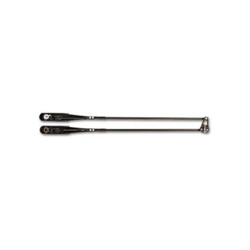 Wiper arm PU 375-525 mm Black 2 adjustable spring (coated SS316) for blade 800mm maximum