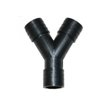 Y piece 3/4" Black HDPE