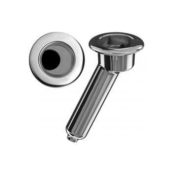 Rod cup holder SS316 screwless 30 deg. rod Drain 3/8" NPT round top