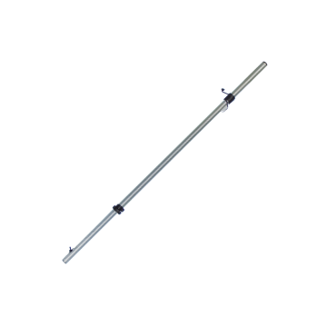 Pole Telescopic Carbon Fibre 38mm Silver with Clamp (Pair)