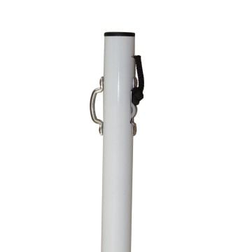 Pole Telescopic Carbon Fibre 38mm White with Clamp (Pair)