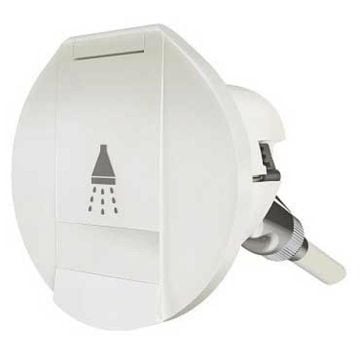 Shower Outlet White Flex Round
