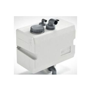 Tank waste water 25L horizontal wall mount plastic excluding inlet fitting