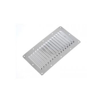 Vent louvred SS304 228 x 127 mm electro polished