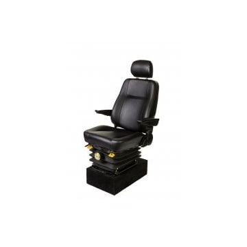 Seat Helmsman SSH black vinyl upholstery with adjustable suspension