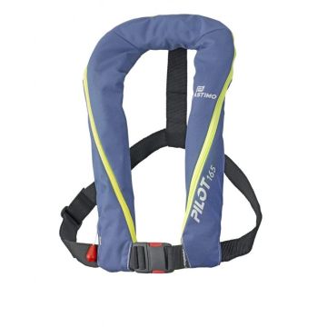 Life jacket Inflatable Pilot 165 Zip Manual Blue W/ Harness Rated Buoyancy 150N Actual Buoyancy 165N
