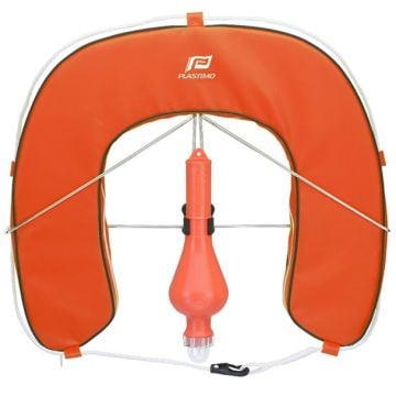 Life jacket horseshoe zip buoy set orange with removable cover washable