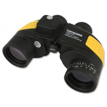 Binoculars for rescue 7 x 50 black & yellow with compass