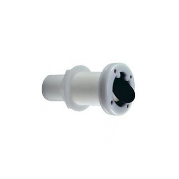 Scupper Thru-hull 1-1/2" with soft black flapper for mounting through transom
