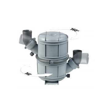 Waterlock/Muffler NLP50 Dual-Stage Rotating Inlet/Outlet for 50 mm Hose 4.5 L Capacity