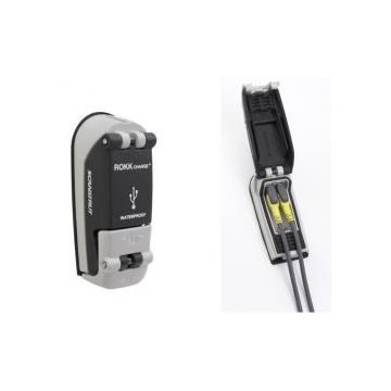 Charger socket dual USB 12/24V low profile with "Smart Charge Technology"