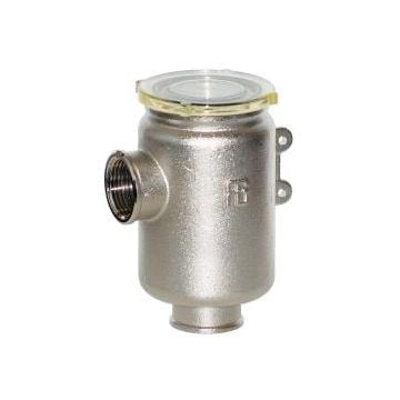 Strainer 1/2" bottom entry TR55 cover Brass body "Tirreno" series