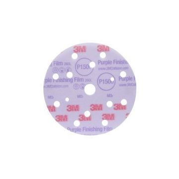 Sanding Disc Purple 260L Hookit Dust-Free 51156 150mm P600 Pack of 50