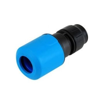 Coupler 25 mm PE pipe to 22 mm copper pipe (plastic)